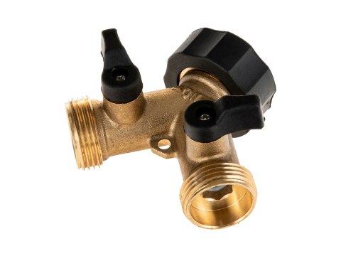 Rozdzielacz 2-drożny na kran GW3/4" x 2 GZ3/4" z zaworami kulowymi (10/60) Geko