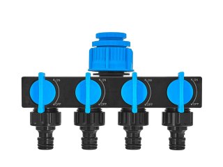 Rozdzielacz z zaworami 4-drożny 3/4" z redukcją 1/2" SKY-LINE (12) Geko