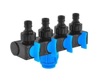 Rozdzielacz z zaworami 4-drożny 3/4" z redukcją 1/2" SKY-LINE (12) Geko