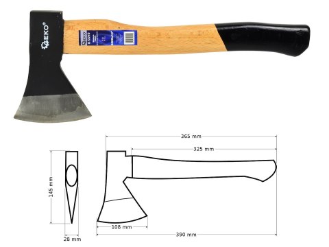 Siekiera PROFI 600Gx14" (drewniany trzonek) (6/24) Geko