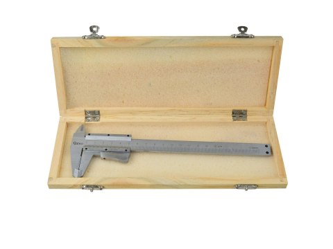 Suwmiarka 150mmx0,02 GEKO,automat. blokada/op.drewno/ Geko