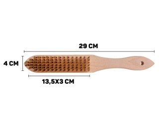 Szczotka do rdzy druciana żółta 6 rzędów drewno (12/120) Geko