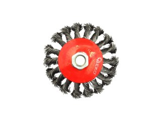 Szczotka druciana boczna pleciona 100mm M14 (100) Geko