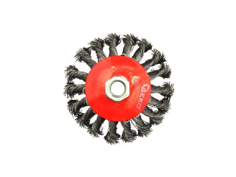 Szczotka druciana boczna pleciona 100mm M14 (100) Geko