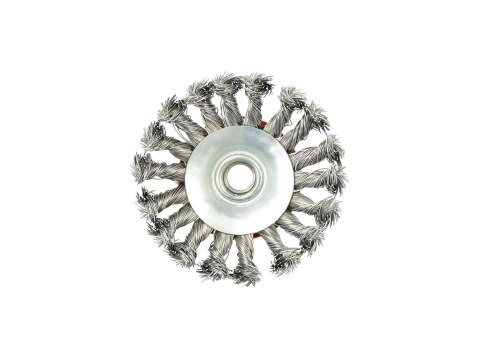 Szczotka druciana boczna pleciona 100mm M14 (100) Geko