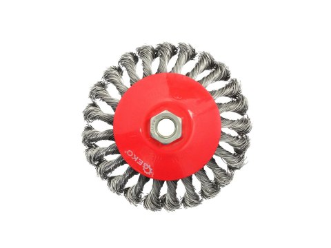 Szczotka druciana boczna pleciona 125mm M14(60) Geko