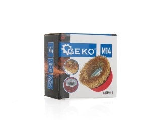 Szczotka druciana czołowa mosiężna 100mm/4" M14 (50) Geko
