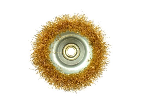 Szczotka druciana czołowa mosiężna 125mm/5" M14(30) Geko