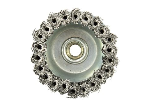 Szczotka druciana czołowa pl.100mm M14 opaska(30/50) Geko