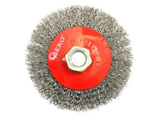 Szczotka druciana obrot.boczna 100mm M14 drut karbowany stalowy (60) Geko