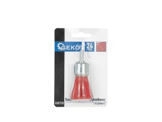 Szczotka druciana pędzelkowa nylon trzpień 24mm (200) Geko