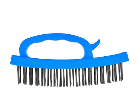 Szczotka druciana ręczna z plastikową rączką 165mm - kartonik wystawowy (12/144) Geko