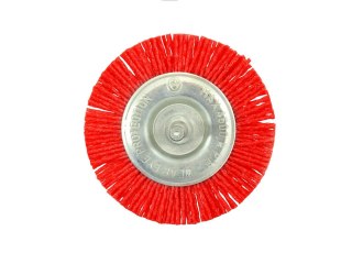 Szczotka druciana tarczowa trzpieniowa nylon 75mm (10/100) Geko