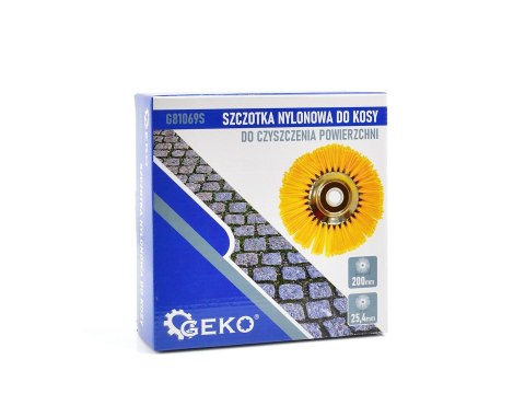 Szczotka nylonowa do kosy 200x25,4mm do czyszczenia powierzchni (20) Geko