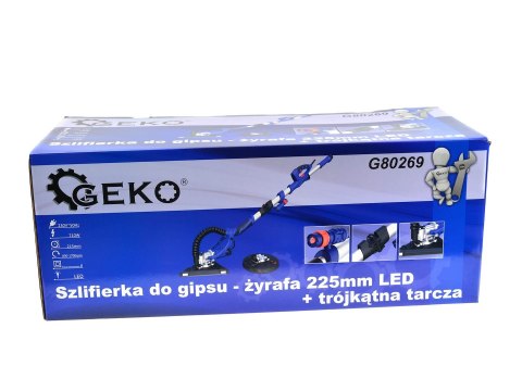 Szlifierka do gipsu - żyrafa 225mm LED trójkątna tarcza (2) Geko