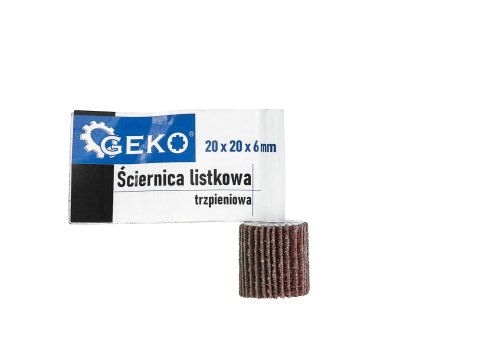 Ściernica listkowa trzpieniowa 20x20x6 P80 (50/100) Geko