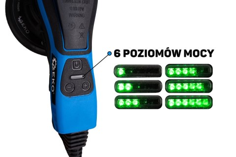 Szlifierka mimośrodowa bezszczotkowa 150mm 350W z regulacją prędkości (6) Geko