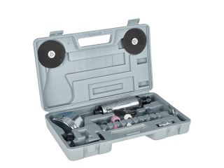 Szlifierka pneumatyczna trzpieniowa 75mm z akcesoriami(10) Geko