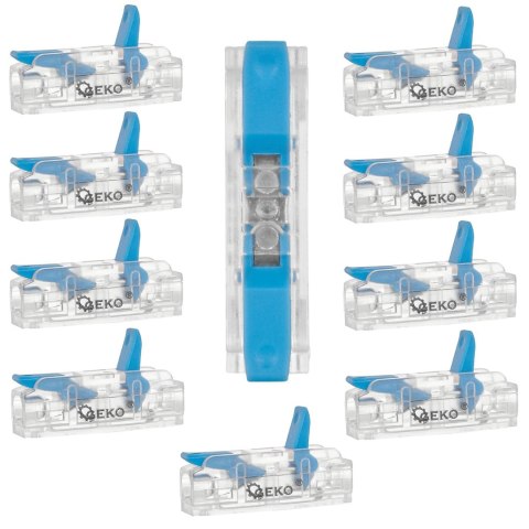 Szybkozłączka elektryczna przelotowa 2x0,2-4mm2 (10/2500) Geko