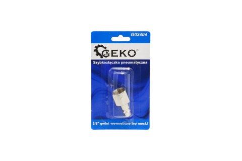 Szybkozłączka pneumatyczna typ męski 3/8" gwint wewnętrzny (blister) (10/100) Geko