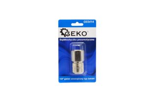 Szybkozłączka pneumatyczna typ żeński 1/2" gwint wewnętrzny (blister) (10/100) Geko