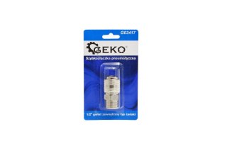 Szybkozłączka pneumatyczna typ żeński 1/2" gwint zewnętrzny (blister) (10/100) Geko