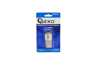 Szybkozłączka pneumatyczna typ żeński 1/4" gwint wewnętrzny (blister) (10/100) Geko