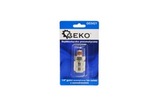 Szybkozłączka pneumatyczna typ żeński 1/4" gwint zewnętrzny z uszczelnieniem (blister) (10/100) Geko