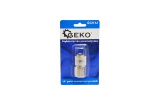 Szybkozłączka pneumatyczna typ żeński 3/8" gwint wewnętrzny (blister) (10/100) Geko