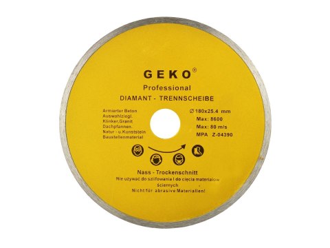 Tarcza diam. 180mmx25,4 Pełna GEKO (50) Geko