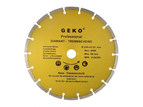 Tarcza diam.230mm segment.GEKO (25) Geko