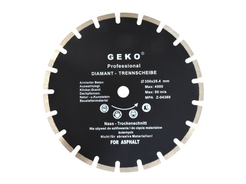 Tarcza diam.350x25,4mm asfalt GEKO (10) Geko