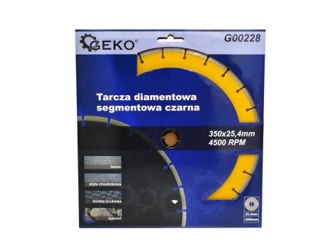 Tarcza diam.350x8x25,4mm segment / czarna (10) Geko