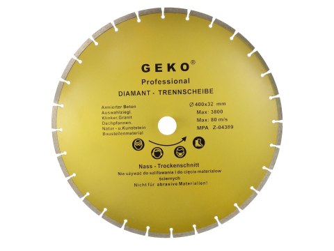 Tarcza diam.400x8x32mm segment.GEKO (10) Geko