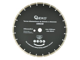 Tarcza diamentowa do betonu 350mmx25,4mm z dodatk. otworem (10) Geko