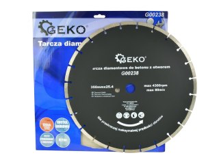 Tarcza diamentowa do betonu 350mmx25,4mm z dodatk. otworem (10) Geko
