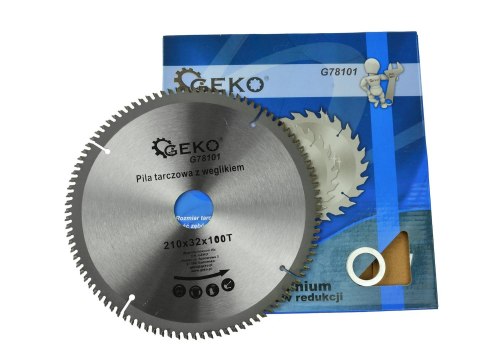 Tarcza do aluminium z widią 210mmx100Tx32mm zestaw redukcji (25/50) Geko