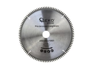 Tarcza do aluminium z widią 250mmx100Tx32mm zestaw redukcji (25/50) Geko