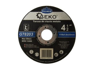 Tarcza do cięcia metalu GEKO PREMIUM 115x1.6 Inox (10/100/400) Geko