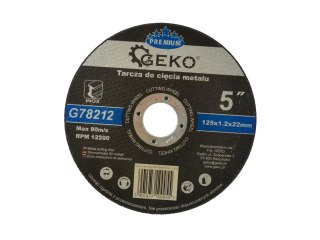 Tarcza do cięcia metalu GEKO PREMIUM 125x1,2 Inox (10/100/400) Geko