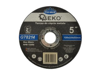 Tarcza do cięcia metalu GEKO PREMIUM 125x2 Inox (10/50/200/400) Geko