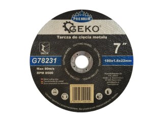 Tarcza do cięcia metalu GEKO PREMIUM 180x1.6 Inox (5/25/200) Geko