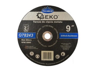 Tarcza do cięcia metalu GEKO PREMIUM 230x2.5 Inox (5/25/100) Geko