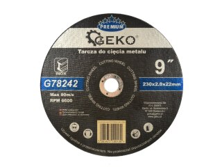 Tarcza do cięcia metalu GEKO PREMIUM 230x2 Inox (5/25/100) Geko