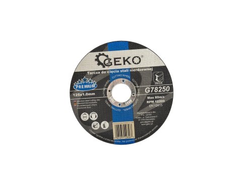 Tarcza do cięcia stali nierdzewnej GEKO PREMIUM 125x1.0 (10/25/50/400) Geko