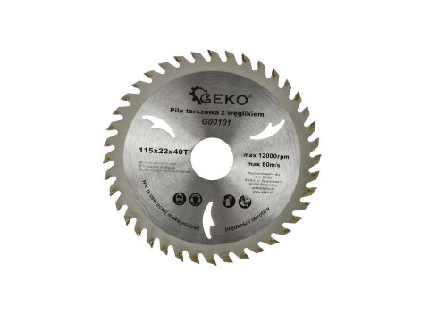 Tarcza do drewna 115x22x40T(200) Geko