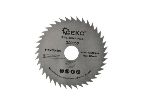 Tarcza do drewna 115x22x40T b/w (200) Geko