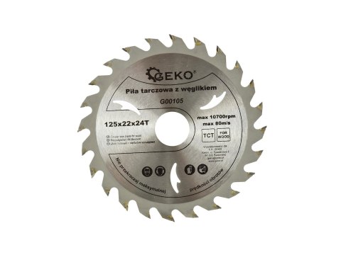 Tarcza do drewna 125x22x24T(200) Geko