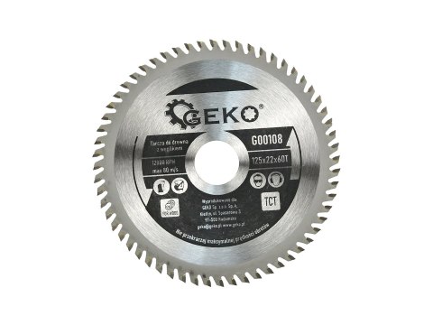 Tarcza do drewna 125x22x60T (200) Geko