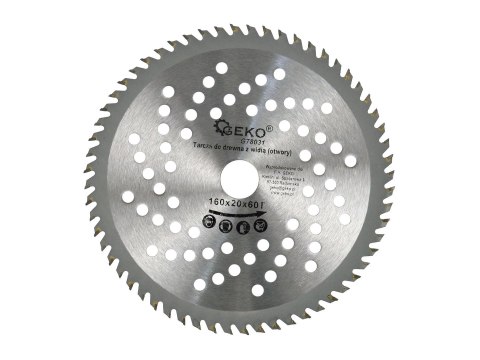Tarcza do drewna 160x20x60T(otwory)(100) Geko